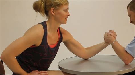 Girl next door with biceps Andrea mixed armwrestling - YouTube - DaftSex HD