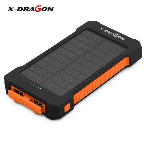 X DRAGON Solar Battery Charger 10000mAh portable Solar Charger for ...