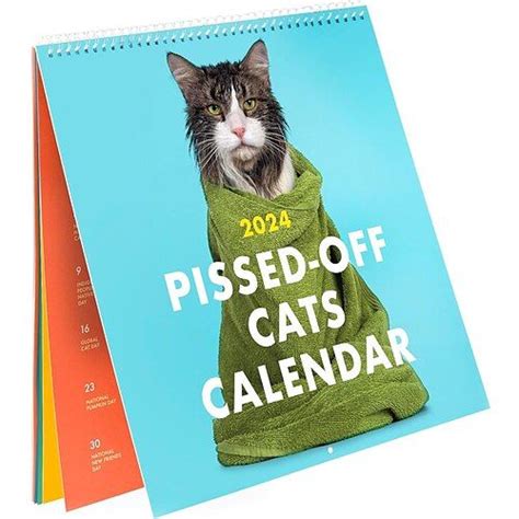 2024 pissed off cats calendar 2024 cats calendar funny cat calendar ...