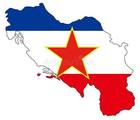 Ex Yugoslavia map and flag stock vector. Illustration of information ...