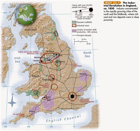 Industrial Revolution Map Of Great Britain