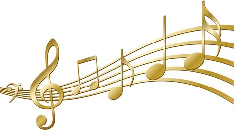 Music Notes Clip Art Gold Transparent | Images and Photos finder