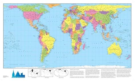 World Political Map (Hobo Dyer projection): Oxford Cartographers ...