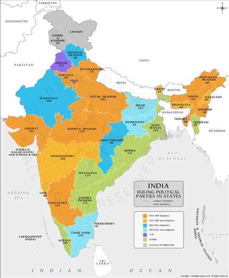 Political Map Of India, Political Map India, India, 45% OFF