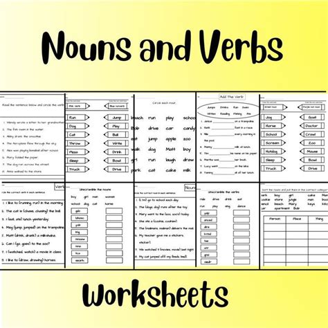 Nouns And Verbs Worksheets, Playing Doctor, Sentences, Lettering ...