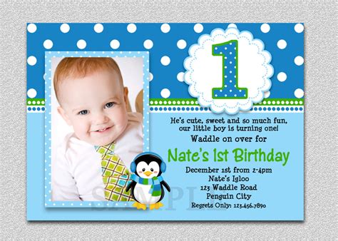 Baby First Birthday Invitations – Bagvania FREE Printable Invitation ...