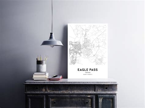 Eagle Pass Map Print, Eagle Pass Map Poster Wall Art, Tx City Map ...