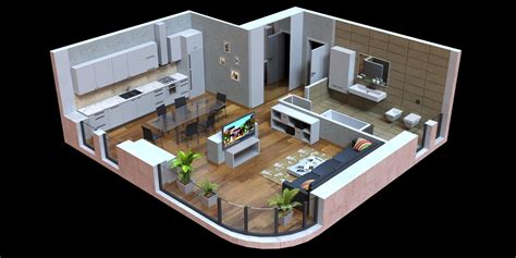 3D model Low poly Interior VR / AR / low-poly | CGTrader