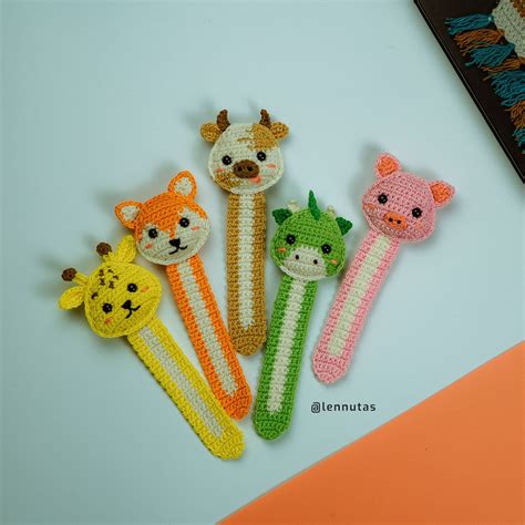 Animals Bookmark Crochet Pattern 9 Amigurumi Patterns - Etsy