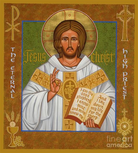 Jesus Christ Eternal High Priest Jchpr Painting By Joan Cole Pixels