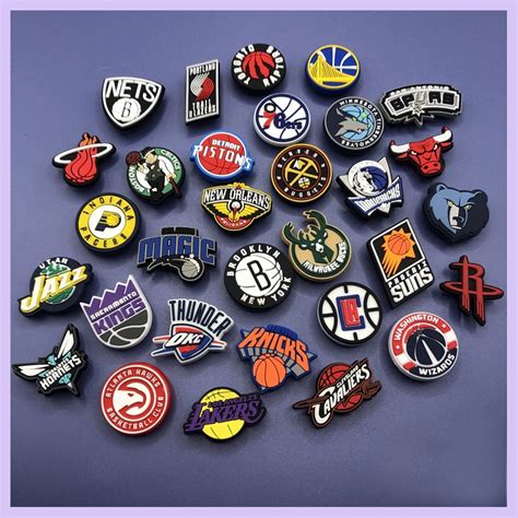 NBA Team LOGO Charms Crocs shoes accessories Crocs Jibbitz set buckle ...