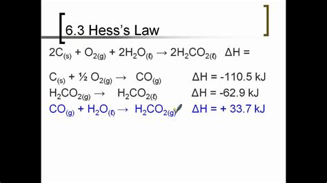 Hess's Law Examples And Answers