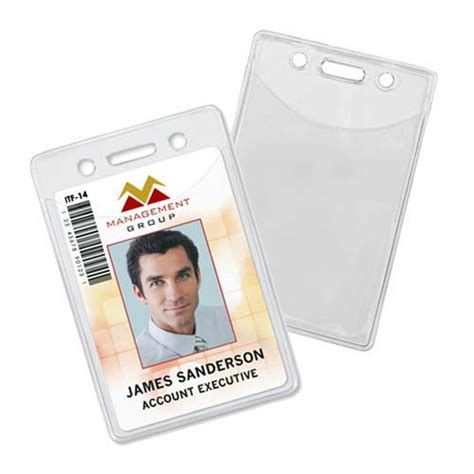 Premium Vertical ID Badge Holder, 2 3/8″ x 3 3/8″56-N | MyBadges USA