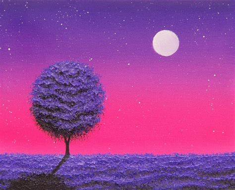 Bing Art by Rachel Bingaman: Night Landscape Painting, Moon Painting ...