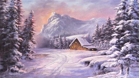 Winter Cabin | Paint with Kevin® - YouTube