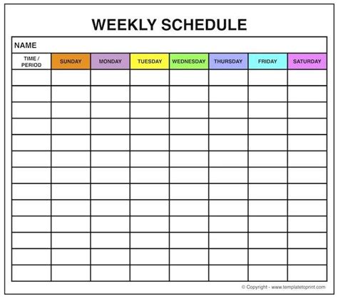 Free Printable Schedule Maker - Printable Templates