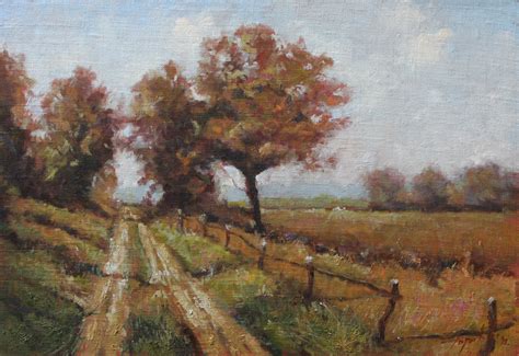 Country Road – Landscape Oil painting - Fine Arts Gallery - Original ...