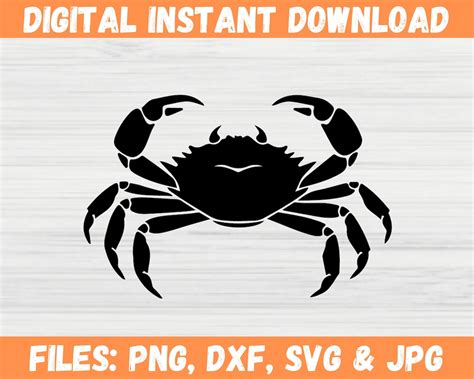 Blue Crab SVG, Crabs Animal Silhouette, Crab Vector Clipart, Sea Animal ...