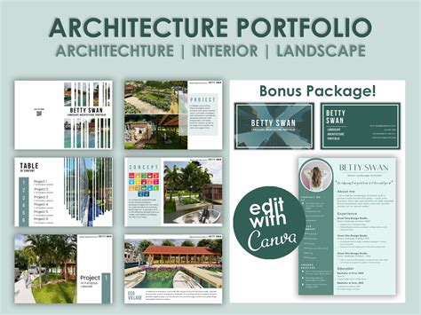 Landscape Architecture Design Portfolio Interior Design - Etsy