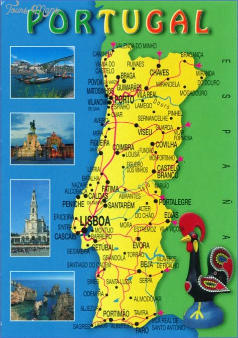 Portugal Map Tourist Attractions - ToursMaps.com