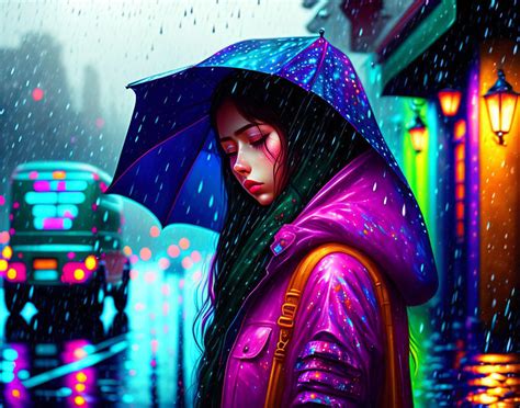 Happy Sad Rain Digital Art by Jen Music - Fine Art America