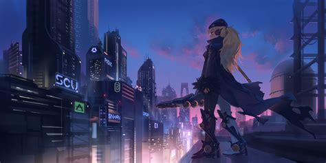 Anime Girl In City 4k Wallpaper,HD Anime Wallpapers,4k Wallpapers ...