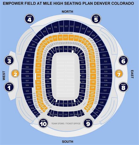 Mile High Stadium Seating Map | Cabinets Matttroy