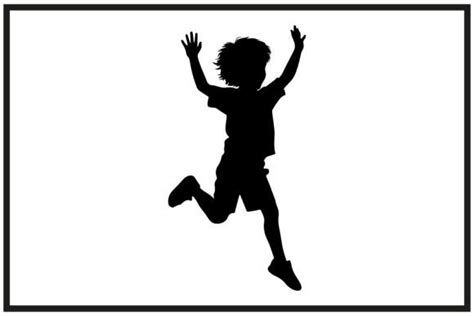 Child Jumping Silhouette Clipart Graphic by N-paTTerN · Creative Fabrica