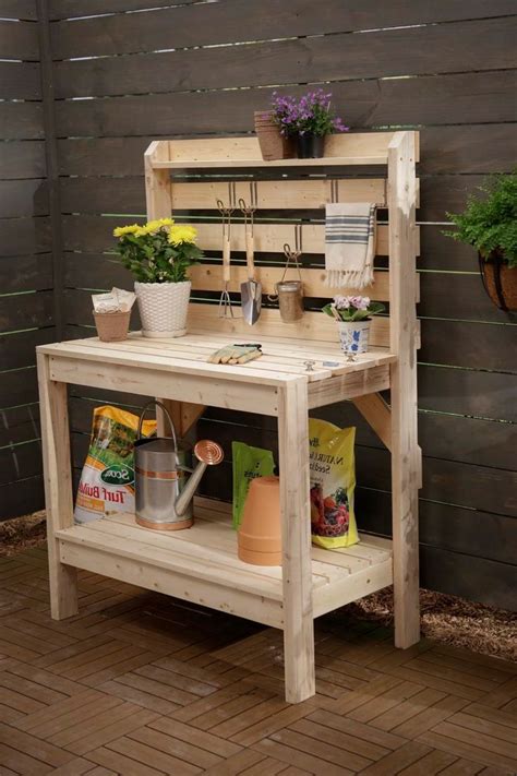 Pallet Potting Bench With Sink Pallet Garden Benches Pallet Potting