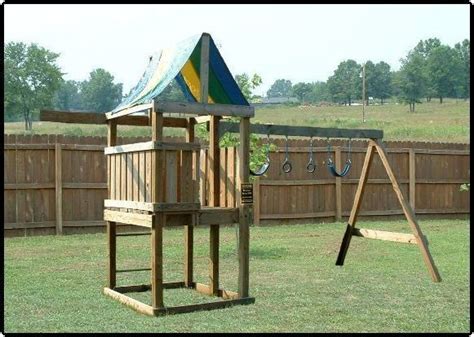 Custom Jungle Gym Plans, Deluxe Swing Set, Construction Guides [SSP-DL ...