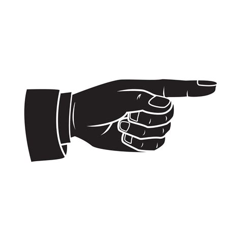 Pointing Finger black illustration 20122039 Vector Art at Vecteezy