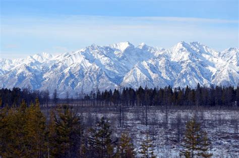 Fall Deep in Russia, Snowy Mountains Stock Image - Image of siberian ...