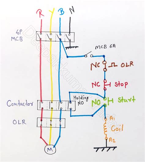 Dol Starter Diagram With Control Wiring Dol Starter Control