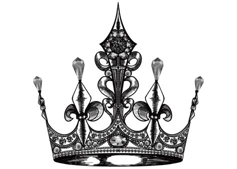 Black And White Crown Drawing