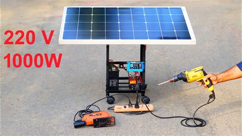 How to Make Portable Solar Inverter - Free Energy - Go IT