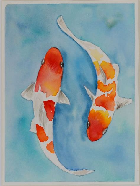 Koi fish painting watercolor painting original watercolor | Etsy