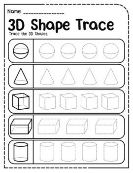 3D Shapes Worksheet Pdf, Three Dimensional Shapes Worksheet, Draw 3D Shapes