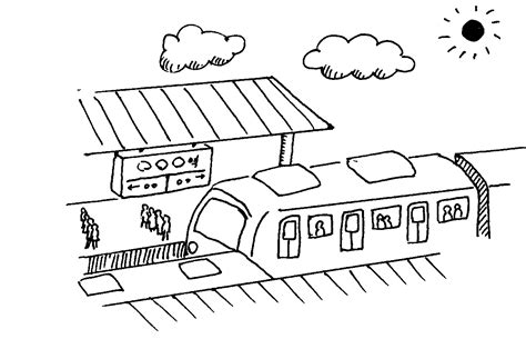 Train Station Clipart Black And White Train Station Clip Art | Images ...