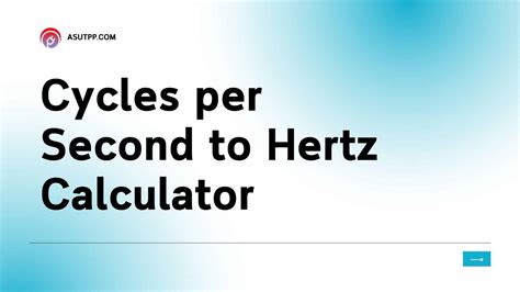 Convert Cycles per Second to Hertz with our Calculator (CPS to Hz)