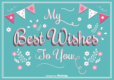 Best Wishes Greeting Card 93209 Vector Art at Vecteezy