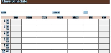 School Timetable Template - Excel Word Templates