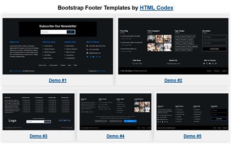 5 Best Bootstrap Footer Templates Free Download