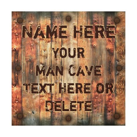 Coolest Wooden Rustic Man Cave Signs PERSONALIZED | Zazzle.com