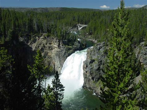 Upper Falls - Powerful Waterfall on the Yellowstone River