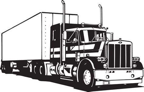 Semi Truck Vector Free at GetDrawings | Free download