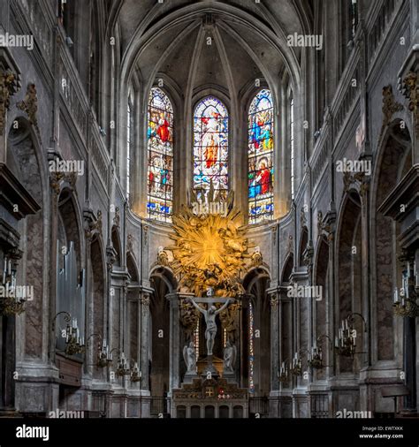 Paris l' Eglise Saint-Merri French Gothic Roman Catholic Church ...