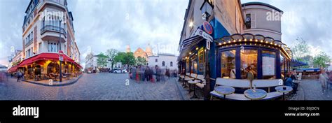 Restaurants at Montmartre in Paris, France Stock Photo - Alamy