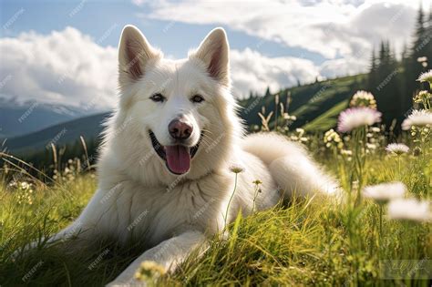 Premium AI Image | White Swiss Shepherd dog