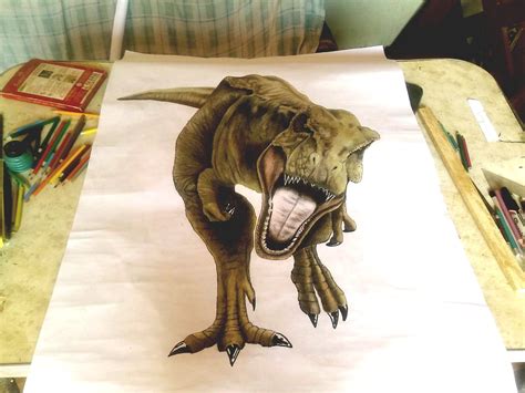 T Rex Jurassic Park Drawing