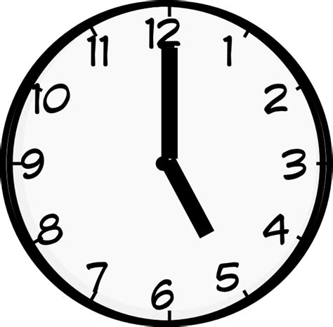 5 O Clock Clip Art at Clker.com - vector clip art online, royalty free ...